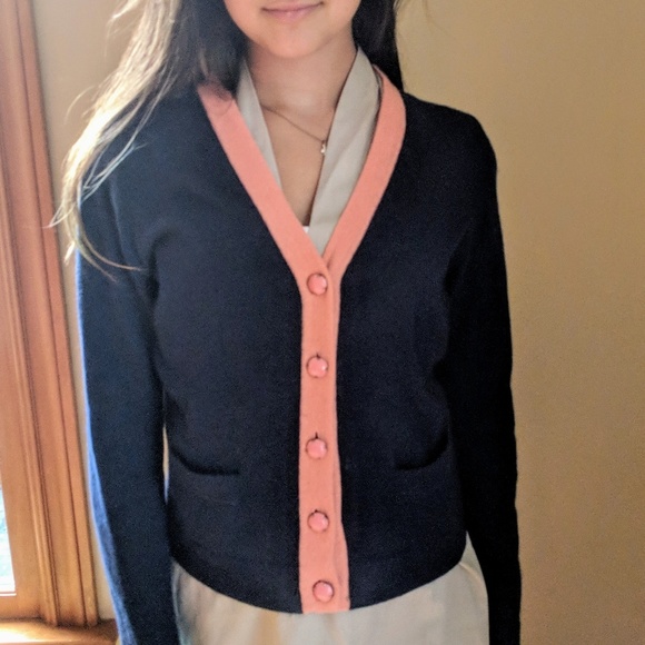 J. Crew Sweaters - J.Crew navy merino cardigan with retro buttons